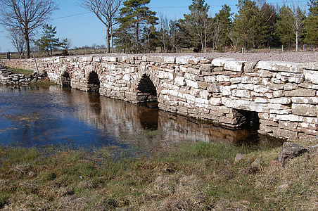bro, stein, natur, en, historiske