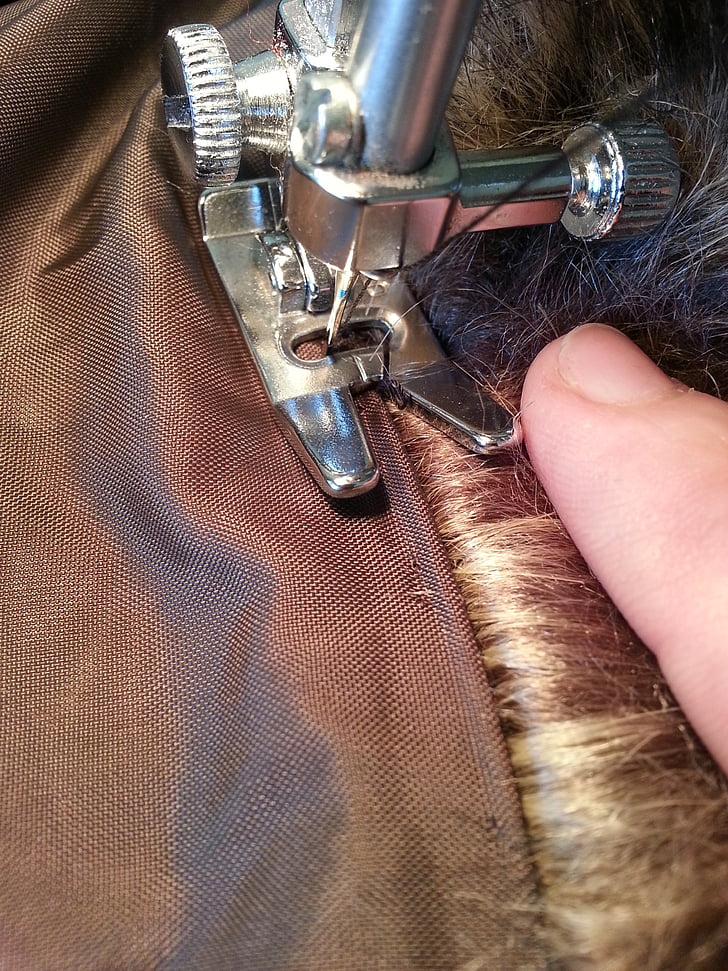 furry, sewing, fabric, sew, brown