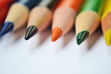 편지지, 연필, 연필, 색, 컬러 연필, 색상, 아이 들