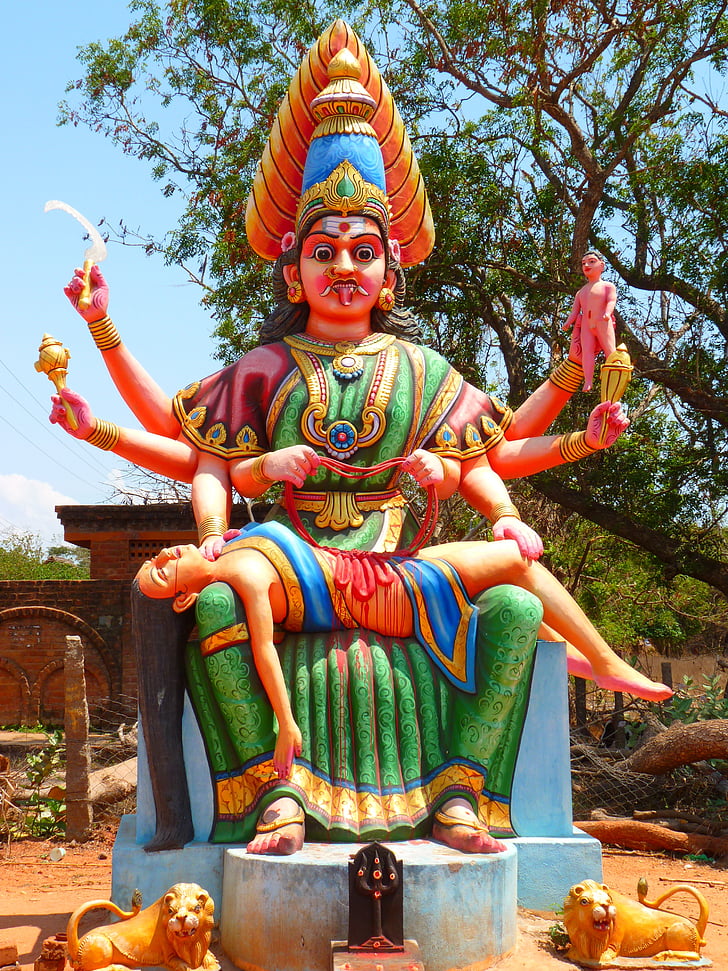 figura do templo, Templo de, colorido, Índia, culturas, religião, Ásia