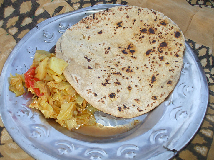 Chapati, Indie, jedzenie