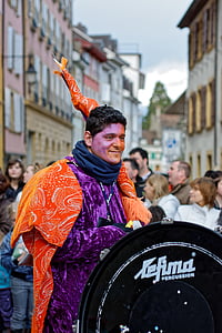 musik, Carnival, Celebration, Road, Yverdon, Vaud, Schweiz