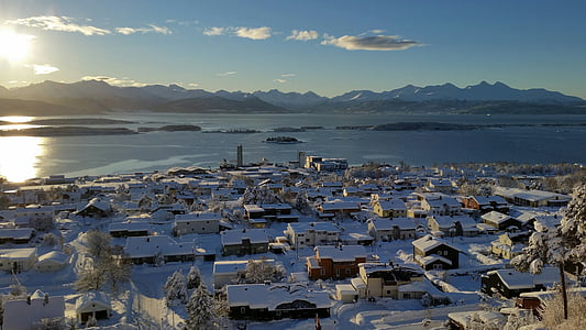 pozimi, zimske pokrajine, fotografiranju pokrajine, Skandinaviji, nordijsko, Norveška, v hladnem