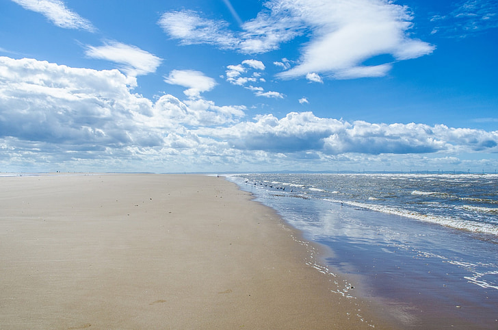beach, sand, sea, water, sky, cloudy, holiday