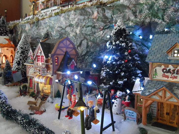 Christmas village, ziemas, Ziemassvētki