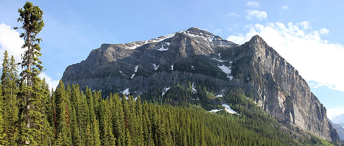 Rocky mountains, Banff, Panorama, berg, landschap, Canada, dag