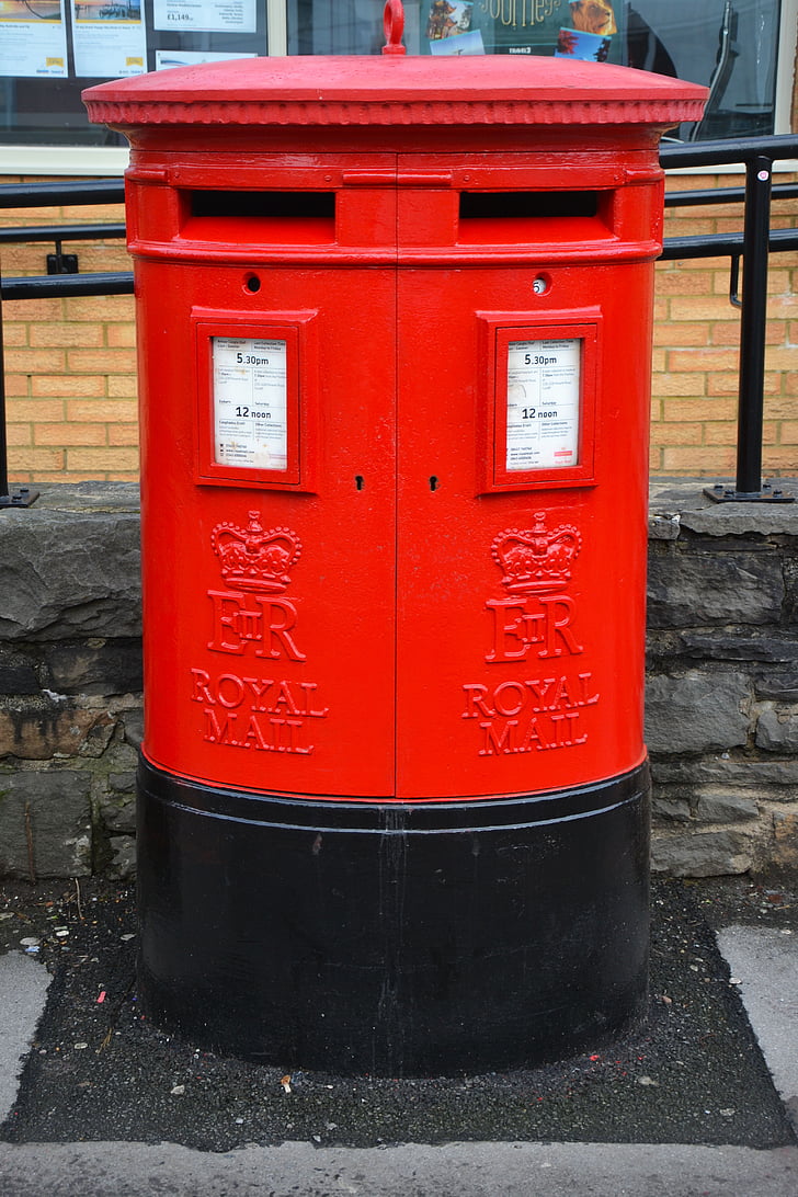 postilaatikko, postilaatikko, punainen, Kahden hengen, Britannian, letterbox, posti