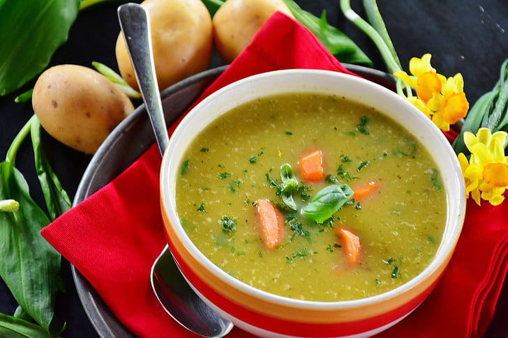 krompirjev juha, krompirja, juha, česen Medvedova, Užitni, hrane, prehrana
