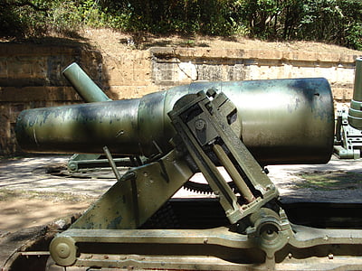 Corregidor island, kriget, Slaget vid, Vintage, Filippinerna, historia, Cannon