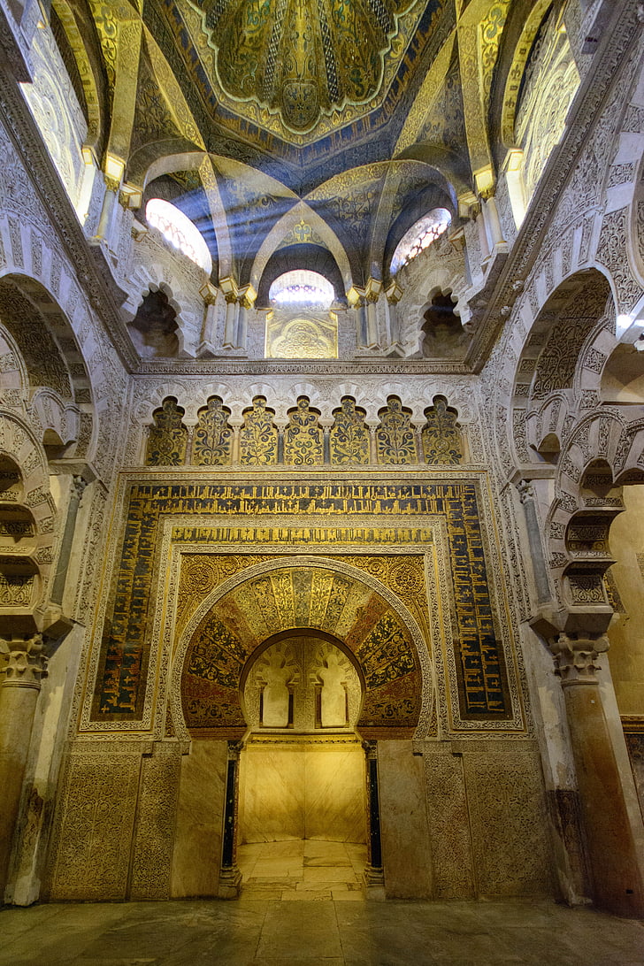 architecture, mauresque, Espagne, Cordoue, Mezquita, patrimoine mondial, mihrab
