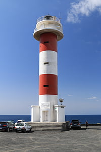 nový lighthouse, La palma, Lighthouse, Fargo de fuencaliente, Salinas, Kanárske ostrovy