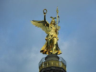 Berlin, stor stjerne, Siegessäule, guld andet, kapital, Steder af interesse, monument