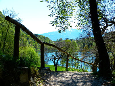 tenno lake, lago di tenno, italy, away, mountains, water, promenade