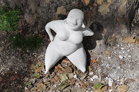 figur, kvinne, symbolet, skulptur, kroppen, vekst