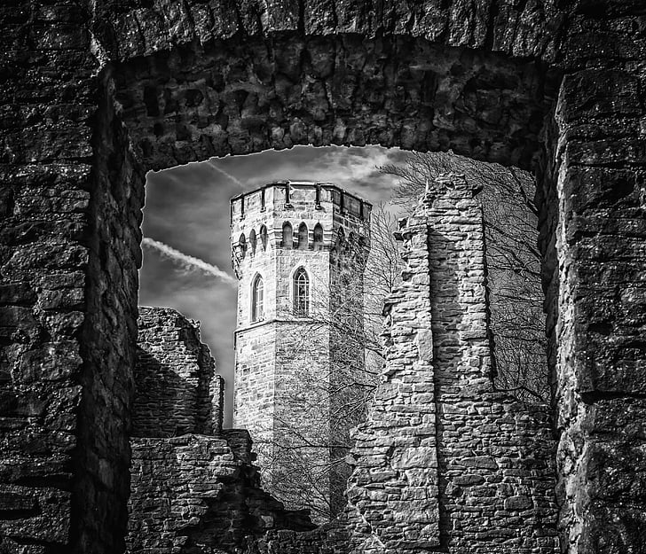 Castell, Torre, edat mitjana, Castell del cavaller, ruïna, Històricament, paret