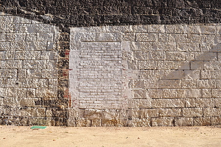 レンガの壁, テクスチャ, レンガ, 壁, ブルース トーン, 壁 - 建物の特徴, 背景