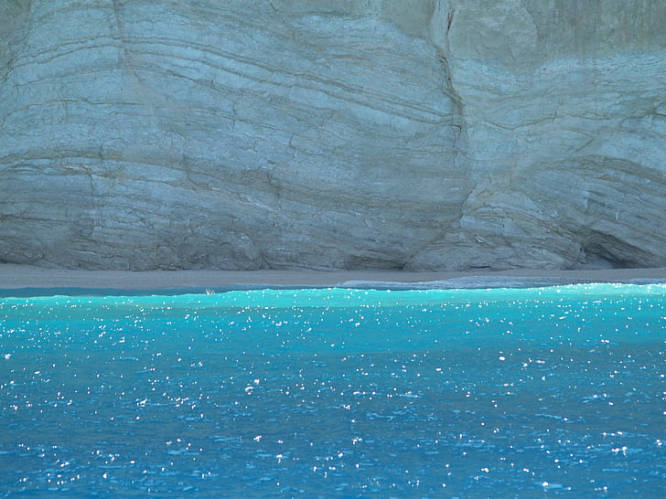water, sea, rocks, shimmer, turquoise, light, colors