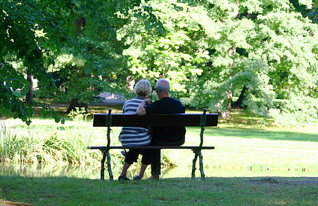 pair, park, grandma, grandpa, outdoors, men, people