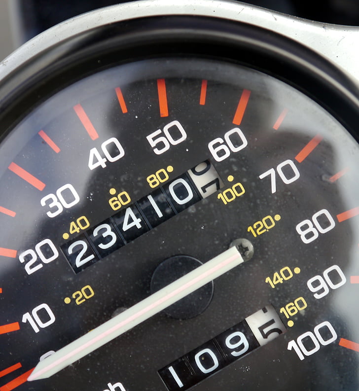 speedometer, kjørelengde, hastighet, bil, bil, Dashboard, automatisk