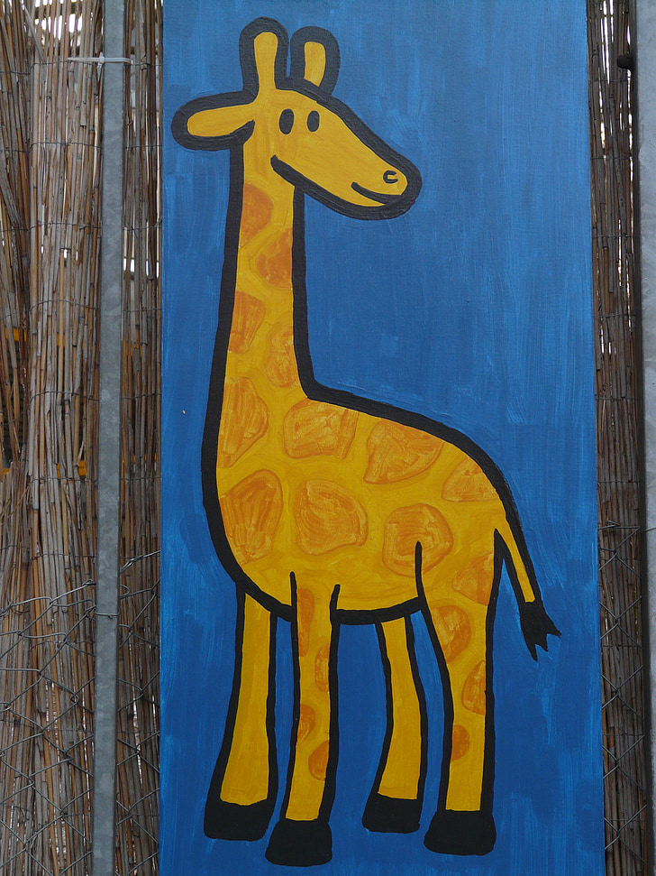 giraff, Comic, Figur, bild, färg, tecknad figur, ritning