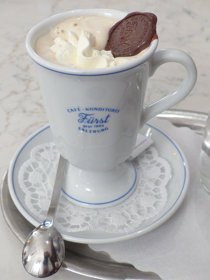 hot chocolate, drink, coffee, coffee cup, cup, cream, delicious