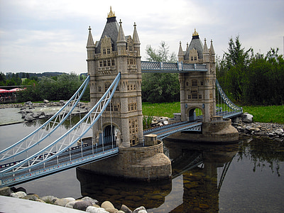 zajímavá místa, Tower bridge, miniatury, park miniatur, replika, Londýn, struktury