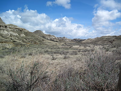 Dinosaur provincial park, Steppe, Natur, Landschaft, Prairie, Blick, Hügel