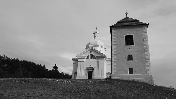 Capilla, la capilla de st, Sebastián, campanario, Mikulov, Cerro Santo, hito histórico