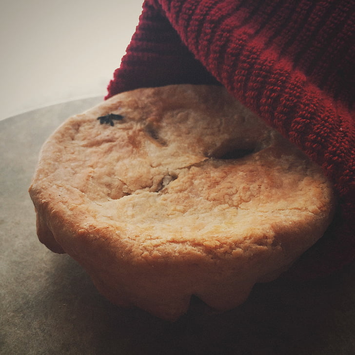 closeup, photo, round, bread, red, textile, cookie