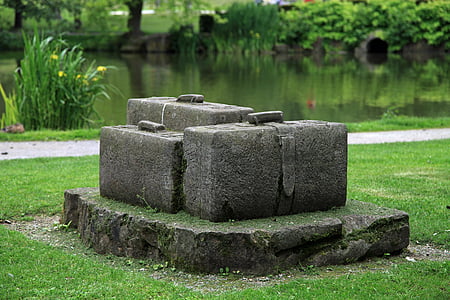 bagagli, pietra, scultura, Parco, scultura in pietra, scultura della roccia