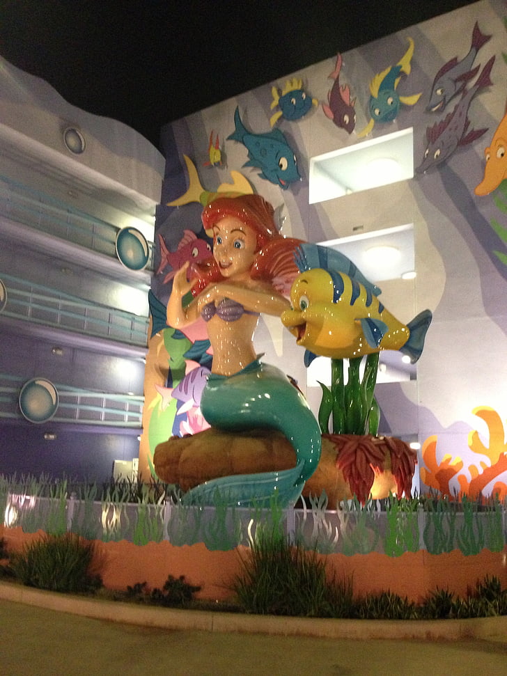 hotel, disney, mermaid