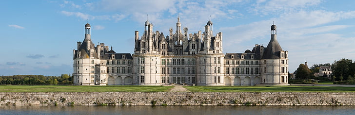 Chateau chambord, grad, krajine, arhitektura, Francija, stavbe, francoščina