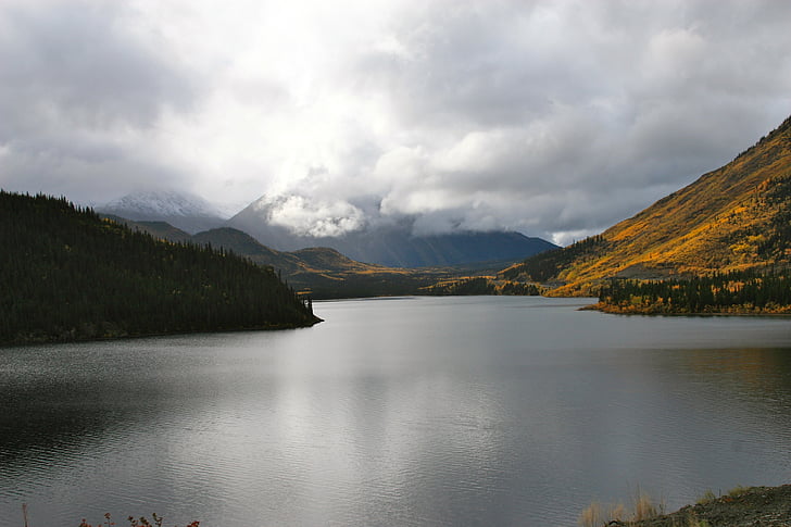 Lac, montagne, nature, eau, tranquil, en plein air