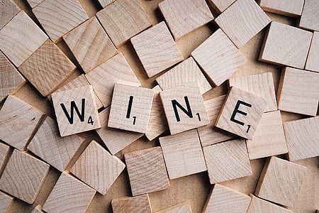 wine, word, letters, scrabble, wooden, wood - material, full frame