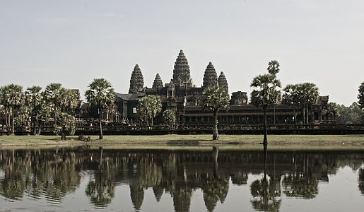 Temple, Angkor wat, Cambodja, Sud-est, Àsia, wat, Temple complex