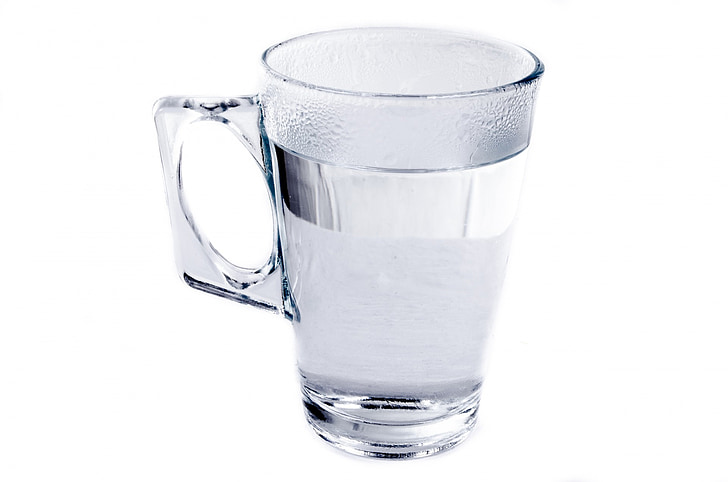dryck, Cup, vatten, profil, isolerade, lättnad, kalla