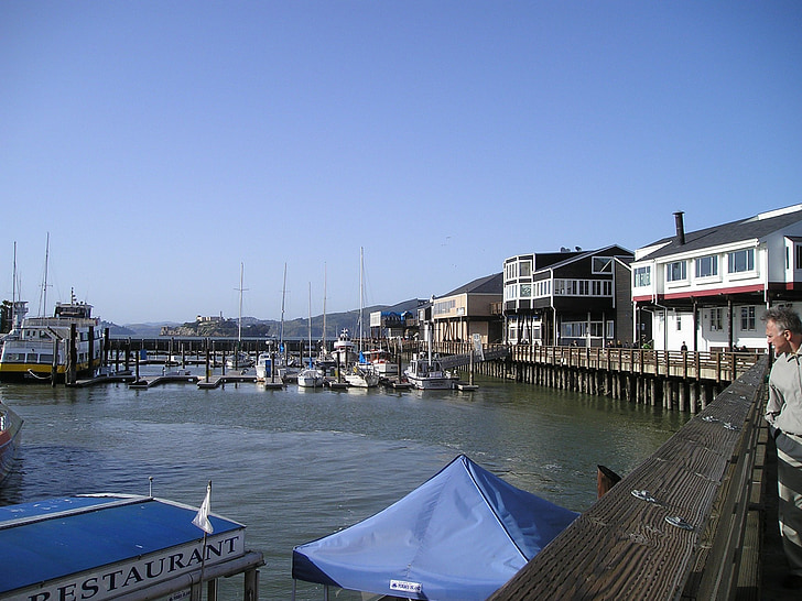port, Pier, 39, Alcatraz, San francisco, Francisco, Californien