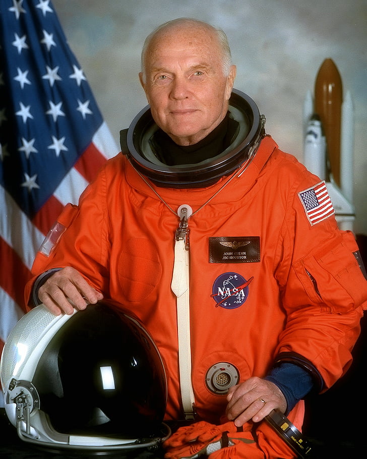 John herschel glenn jr, amerykański, lotnik, inżynier, astronauta, senator Stanów Zjednoczonych, Ohio