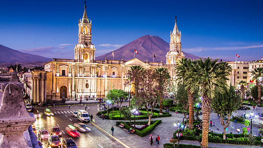 Arequipa, Peru, cestování, Peruánský, Andes, Hora