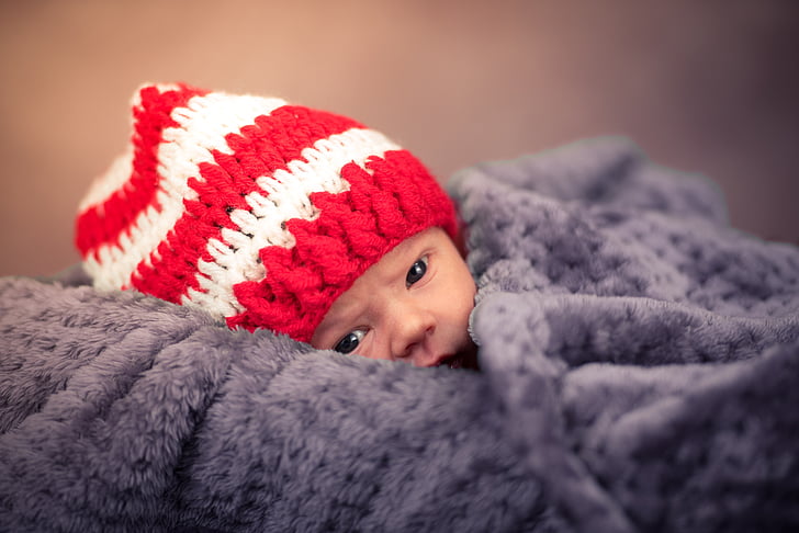 Fotografía recién nacido, bebé, niño, niño, lindo, chica, poco