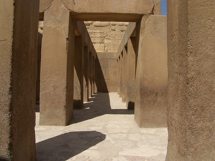 corredor, arquitetura antiga, Egito, Cairo, motivo