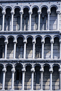 Pisa, tieksme tornis, kolonnveida, Itālija, Toskāna, arhitektūra, ēka