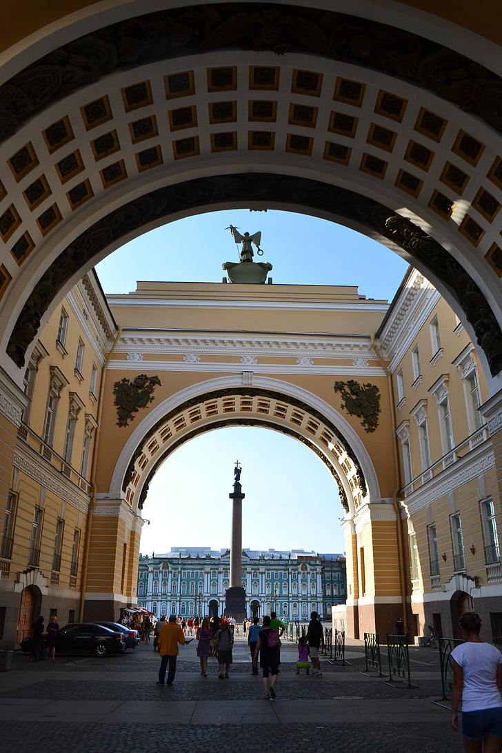 St. petersburg, Rússia, estado maior, Praça do Palácio, Hermitage