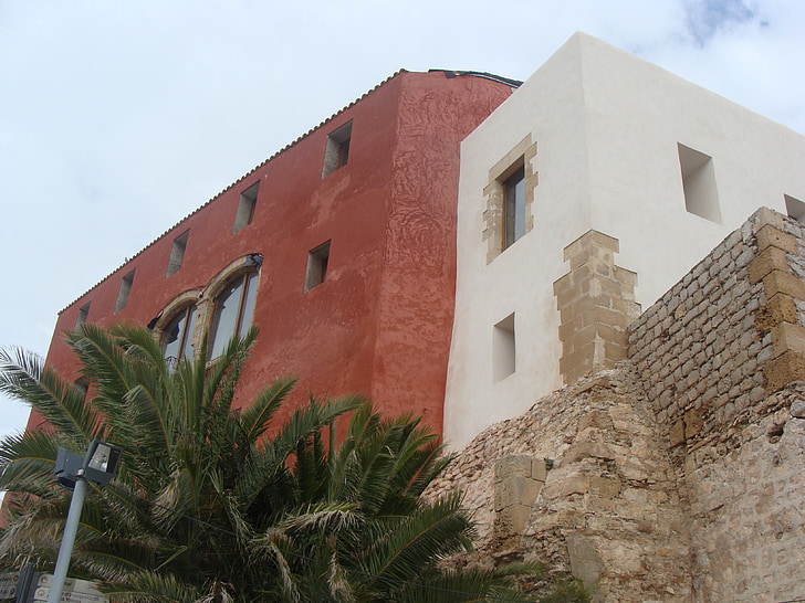 warna, rumah, pemandangan, Ibiza, di Pulau ibiza, Eropa