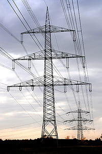 current, electricity supplier, giant, evening light