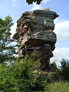 pfälzerwald, anebos, 城堡, 废墟, 仍然是, 岩石, 墙上