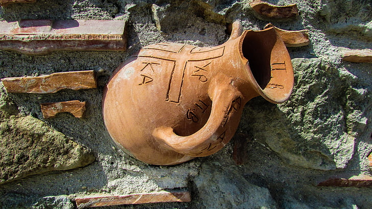 krūka, keramikas, apdare, sienas, keramika, kuģis, tradicionālā