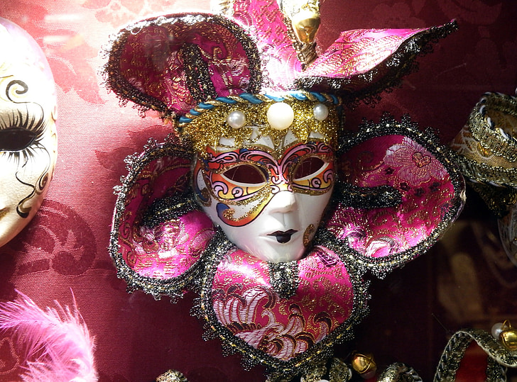 Карнавал, маска, цветни, цвят, Бразилски, декоративни