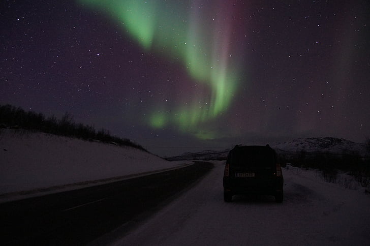 llums del nord, Suècia, Lapònia, aurora boreal, Kiruna, Abisko, l'estació de cel Aurora