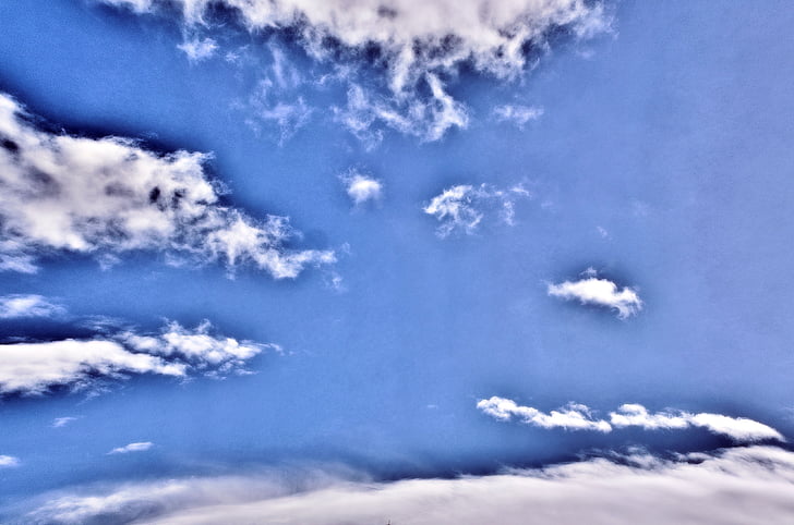 nebo, modra, oblaki, narave, vreme, svetlobe, cloudscape